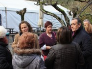 Varios militantes en el Restaurante el Molín de Valdés