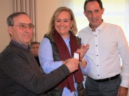 Juan Carlos López recogiendo uno de los galardones 