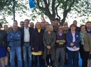 Foto de la junta de Mieres en el cierre de campaña
